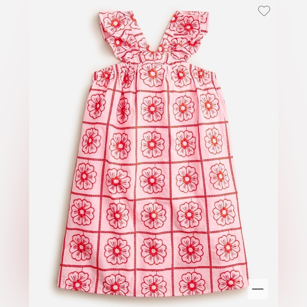 J. Crew Crewcuts Girls' ruffle halter dress with embroidery